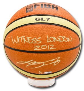 Lebron James Signed Inscribed 2012 Olympic Basketball Le 1 6 UDA