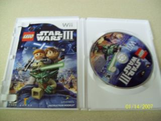 Lego Star Wars III The Clone Wars Wii 2011 Complete Mint 