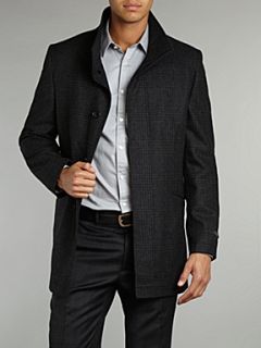 Kenneth Cole Funnel neck coat Charcoal   