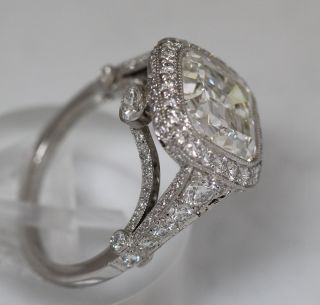 Tiffany & Co. 5.12 ctw Cushion Legacy H VS2 Diamond Ring $250K Retail