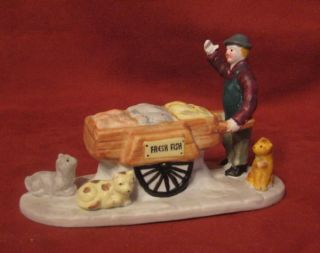 etired lema x dickensvale collectible s porcelain fish vendor fish for