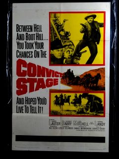 Convict Stage One Sheet 1965 G Harry Lauter Donald Barry Jodi Mitchell