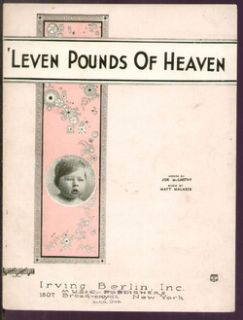 Leven Pounds of Heaven 1931 Baby Vintage Sheet Music