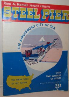1969 Steel Pier Program Beach Boys Banana Splits Cowsills Tiny Tim