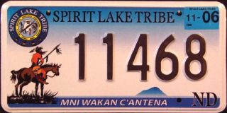 Spirit Lake Nation Tribe Indian License Plate █▀▄▀▄