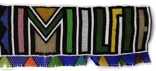 Ndebele Beaded Blanket Band South Africa African Museum Exhibit