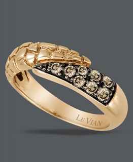 Le Vian 14k Rose Gold Ring, Chocolate Diamond Bypass Ring (1/3 ct. t.w
