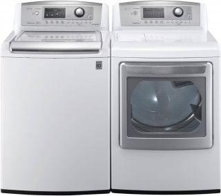 LG Washer Gas Dryer Set Deal WT5170HW DLGX5171W 4 7 CU ft Top Load