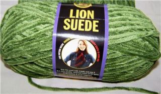 oz Lion Brand Suede Yarn New Olive Green