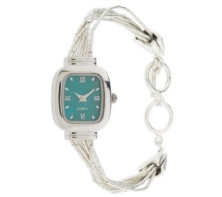  Sold Out Southwestern Sterling Liquid Silver Turquoise Face Watch