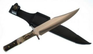 Linder Kentucky Stag Bowie Knife 101020 Fixed Blade