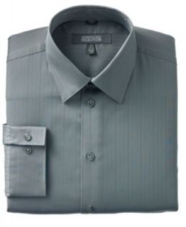 Calvin Klein Dress Shirt, STEEL Slim Fit Non Iron Textured Solid