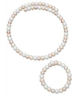Pearl Jewelry Set, Multicolor Cultured Freshwater Pearl Coil Necklace