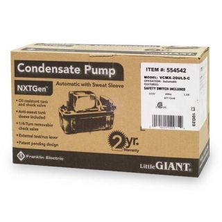 Little Giant VCMX 20ULS C Nxtgen Condensate Removal Pump with Safety