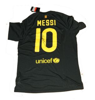 Lionel Messi Signed Jersey Barcelona Short Shirt Black 11 12 w COA