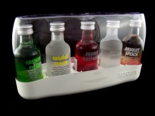 Absolut Vodka 5 x 50ml Assorted flavours Gift Pack Free Delivery Isle