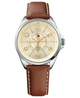 Tommy Hilfiger Watch, Womens Camel Leather Strap 36mm 1781264