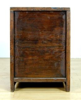 Natural Wood Side Cabinet Low Elm Chest Stand Display