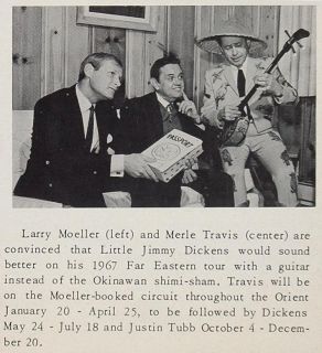 1967 Print Larry Moeller Little Jimmy Dickens Tour   ORIGINAL HISTORIC