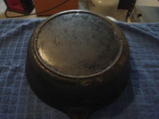 Vintage Lodge Chicken Fryer Cast Iron Pan with Front Handle 3 Notch