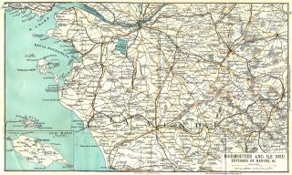 Title of map: Noirmoutier and Ile Dieu Environs of Nantes, &c
