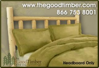 Log Pine Headboard Only $139  Ships FAST & FREE  Rustic Aspen Bed Beds