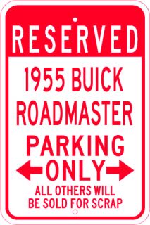 1955 55 Buick Roadmaster Parking Sign
