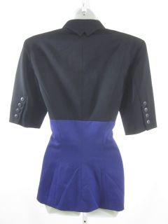Lolita Lempicka Black Purple Blazer Skirt Suit Sz 6