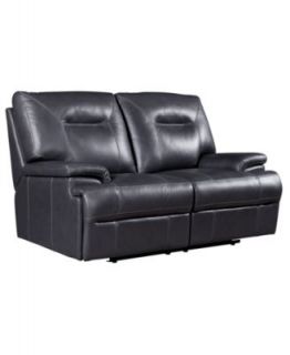 Gino Leather Reclining Loveseat, Power Recliner 64W x 40D x 38H