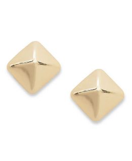 Studio Silver 18k Gold Over Sterling Silver Earrings, Pyramid Stud