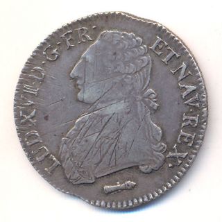 France Louis XVI ECU Silver 1783 Q Perpignan Choice