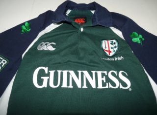 Zealand London Irish Rugby Union Club Jersey Shirt Mens Large