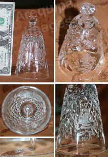 1991 Waterford Crystal Bell Lady Buckets Maid Christmas