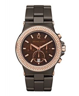 Michael Kors Watch, Womens Chronograph Dylan Brown Ceramic Bracelet