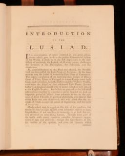 1776 Lusiad Discovery of India Luis de Camoes Translated William