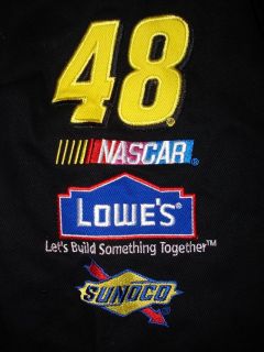 NASCAR Sprint Jimmie Johnson Lowes Cotton Jacket New L