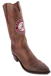 Lucchese Brown University of Alabama NCAA Mens Cowboy Boots
