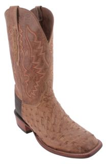 Lucchese Tan FQ Ostrich CY7006 W8S Cowboy Boots Mens 10 5 D