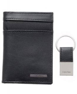 Calvin Klein Wallet, Smooth Semi Shine Passcase with Key Fob   Mens