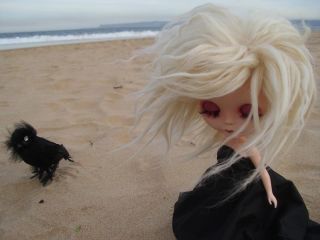 Blythe Doll Custom OOAK Art Doll Rerooted Natural Hair Greta