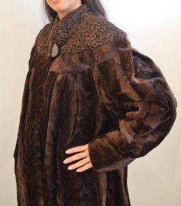 Exquisite Sheared Mink Fur Princess Coat Jacket 12 14