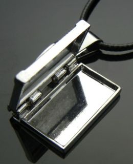 TF741 Black My Love Story Book Stainless Steel Pendant Necklace