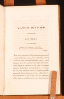 1823 3VOL Quentin Durward Walter Scott 1st Edition