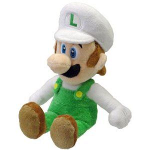 Super Mario Bros Plush Toy Fire Luigi 22cm San EI Official Merchandise
