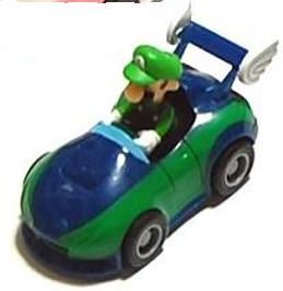 Mario Kart Wii Pull Back Racer Vehicle Figure Speedy Luigi
