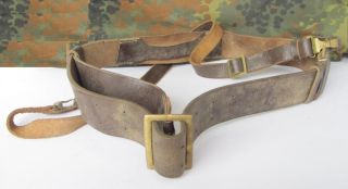 WWII Original German Officers Leather Belt for Luger