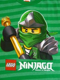 Lego Ninjago Green Ninja Lloyd Green Stripes s s T Shirt Boys Sz 7