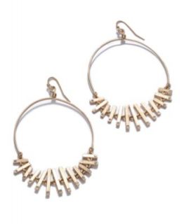 RACHEL Rachel Roy Earrings, Gold Tone Triangle Hoop Earrings   Fashion