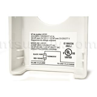 LuxPro LV3 1042 Line Voltage Thermostat, Cooling Only (Single Pole