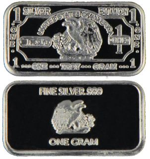 Gram Silver Bullion Eagle Bar 999 Fine Amagi Metals